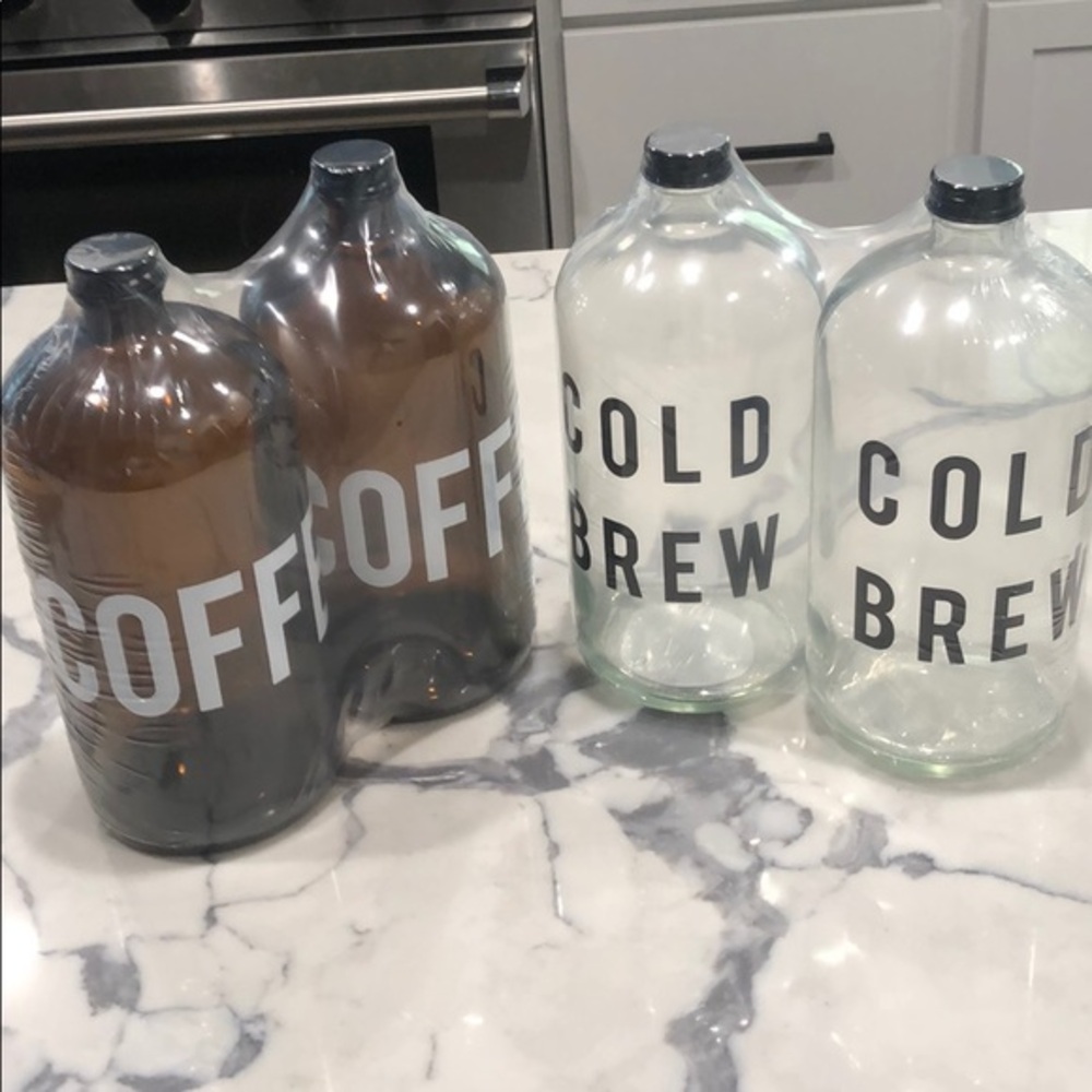 Target glass coffee and cold brew bottles 4 total